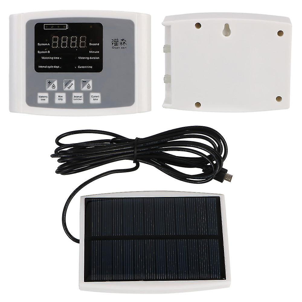 Controller Garden Drip Irrigation Device Intelligent Solar Drip System Timer Double Pump Automatic Watering Device For Plants