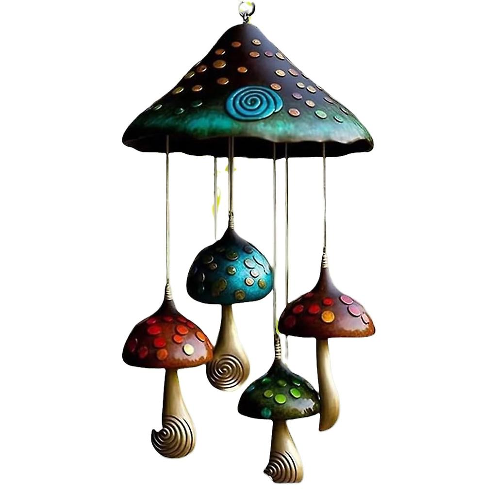 Mushroom Campanula Handmade Art, Resin Mushroom Wind Chime, Colorful Mushrooms For Outdoor Indoor Decor Patio Balcony