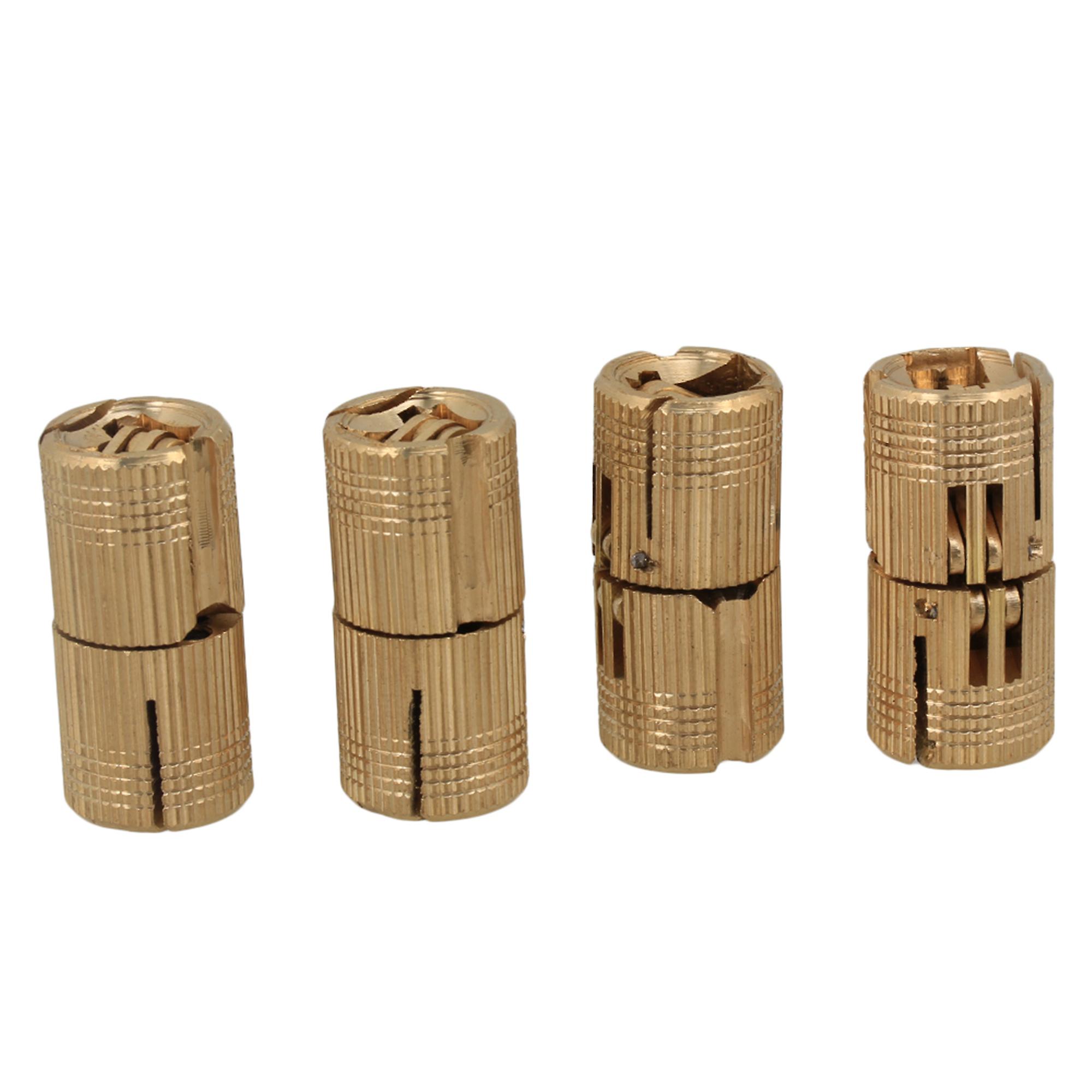 4PCS 14mm Hidden Concealed Copper Hinge for DIY Wooden Door Caravan Worktop