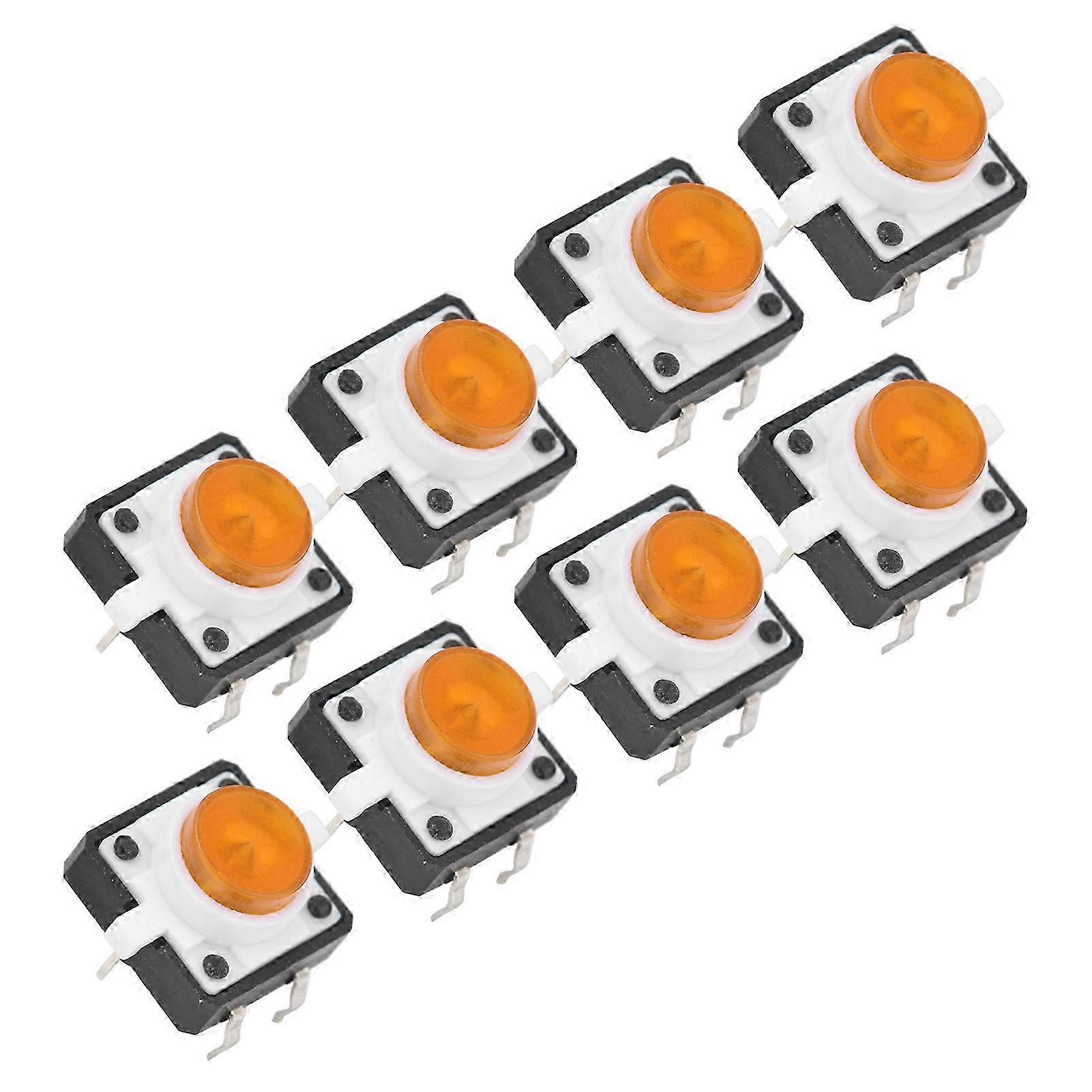 20PCS 12x12x7.3mm Tactile Push Button Switch LED Momentary Tactile Push Button SwitchYellow
