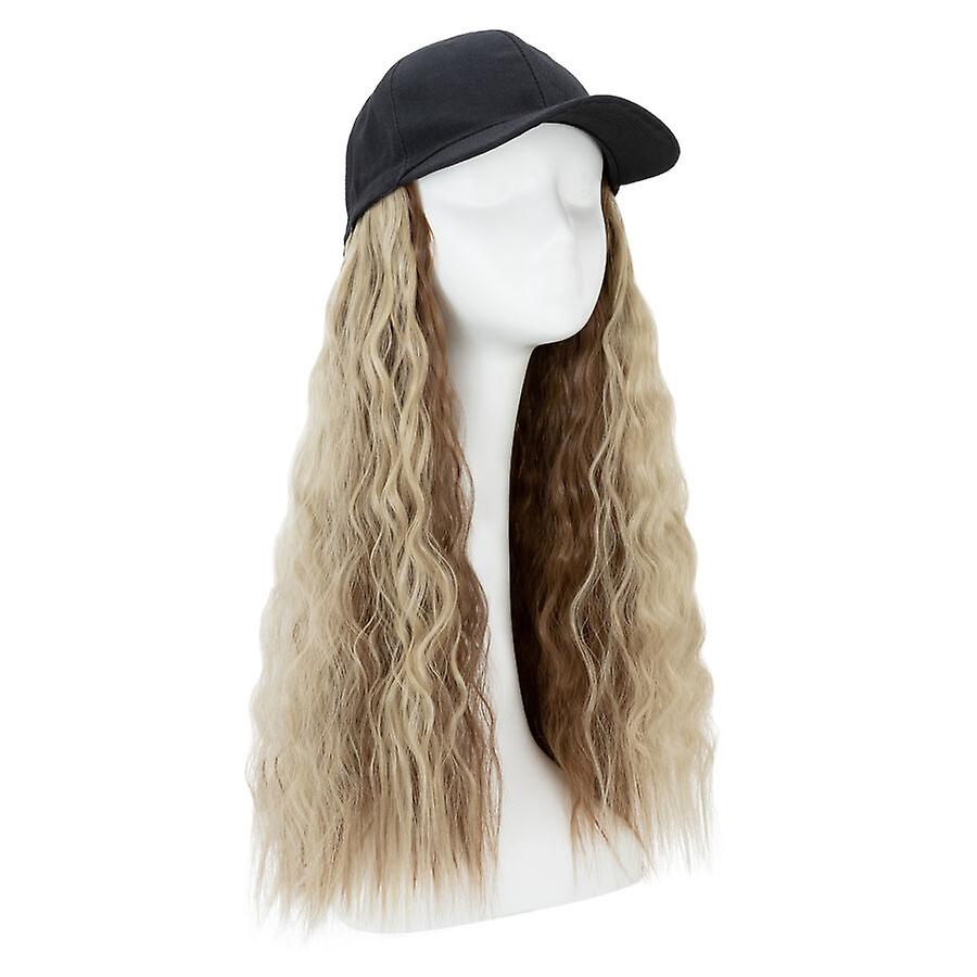 18" Baseball Cap With Hair Extensions Long Wavy Hair Extensions