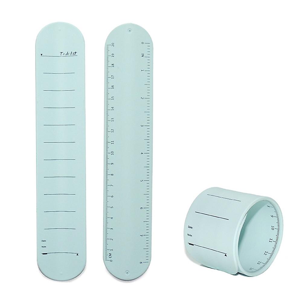 Wearable Notepad Silicone Memo Wrist Band Reminder Bracelet Waterproof to Do List Stap and Ruler E