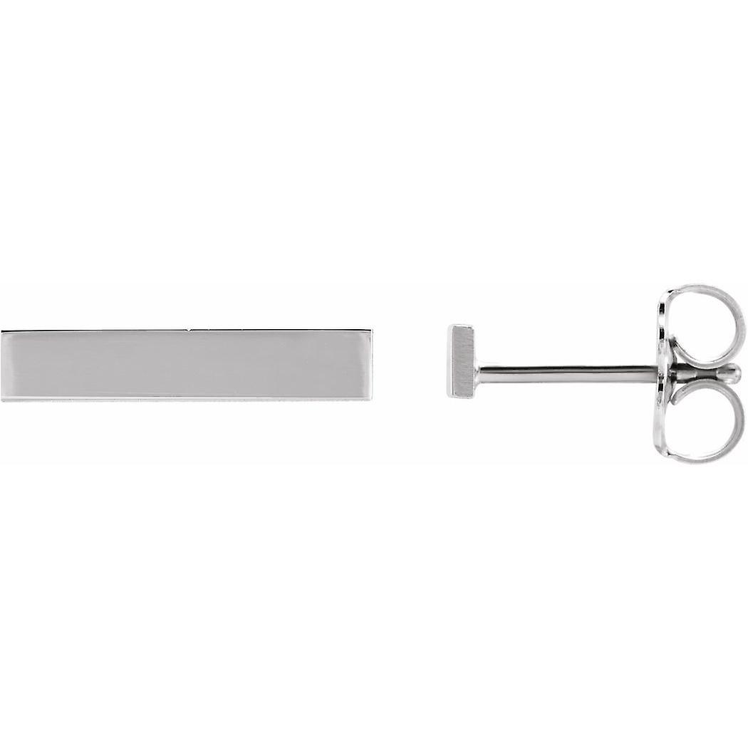 925 Sterling Silver No Engraving Friction Backs Included Polished Bar Earrings Stud Earring for Women