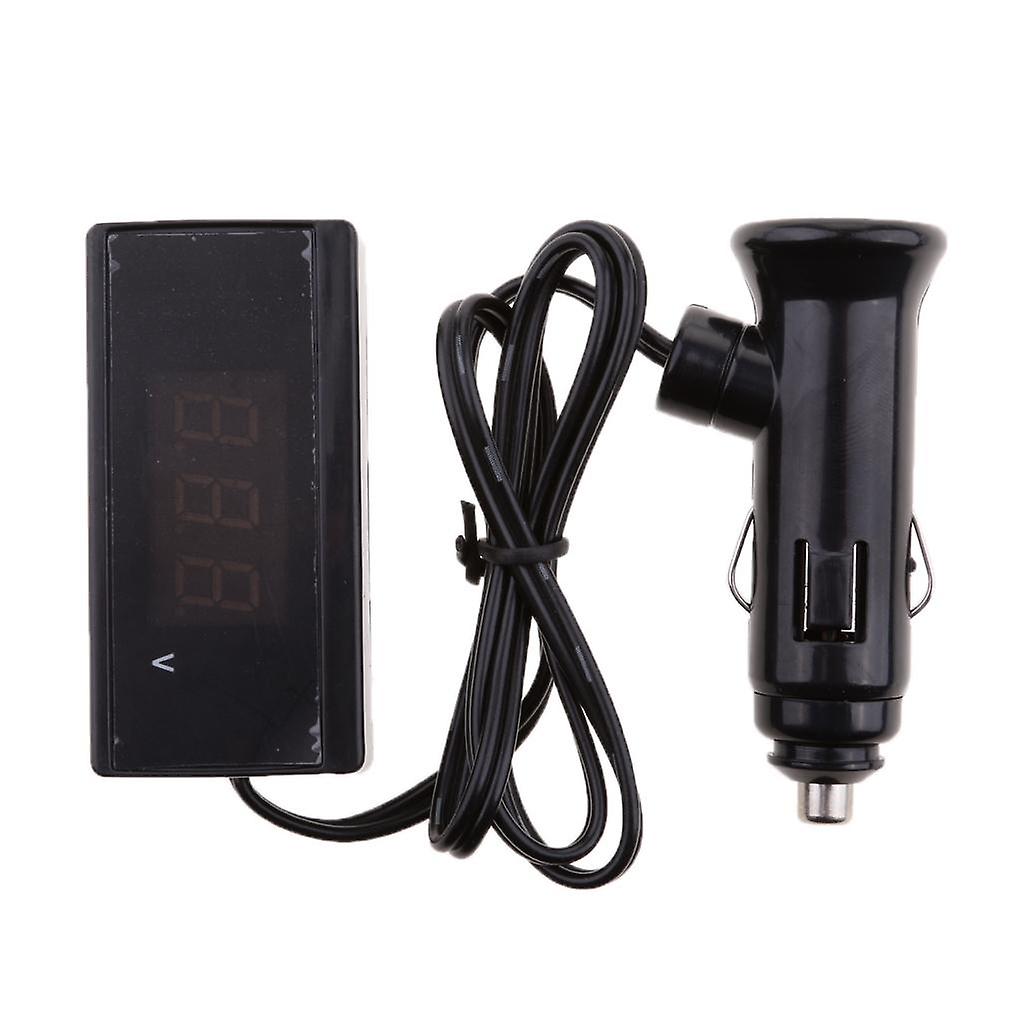 12V/24V Auto Digital LED Voltmeter Car Voltage Gauge Battery Meter