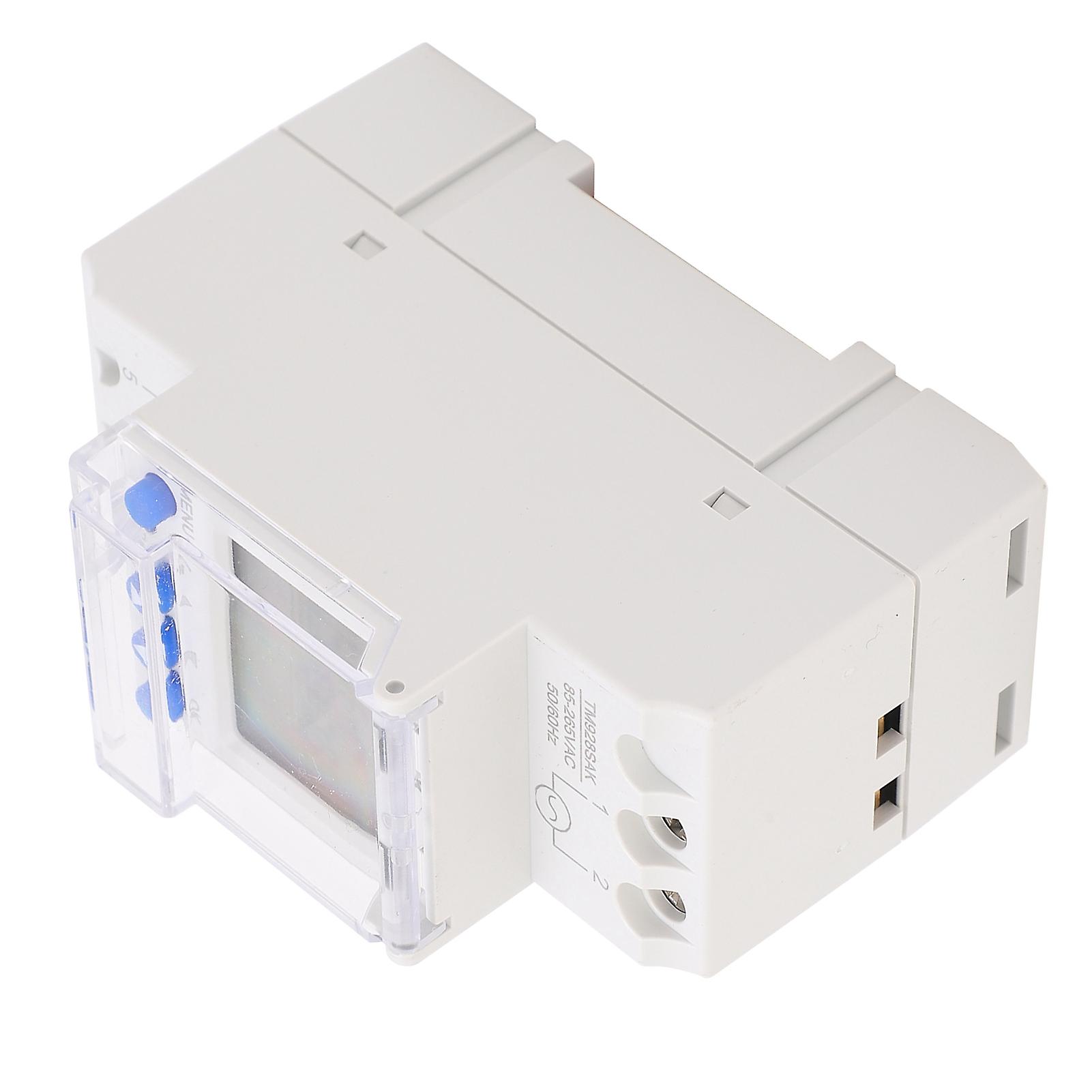 16A 85-265V Din Rail Analogue Programmable Timer Switch TM928SAK with LCD Backlight and Second Control