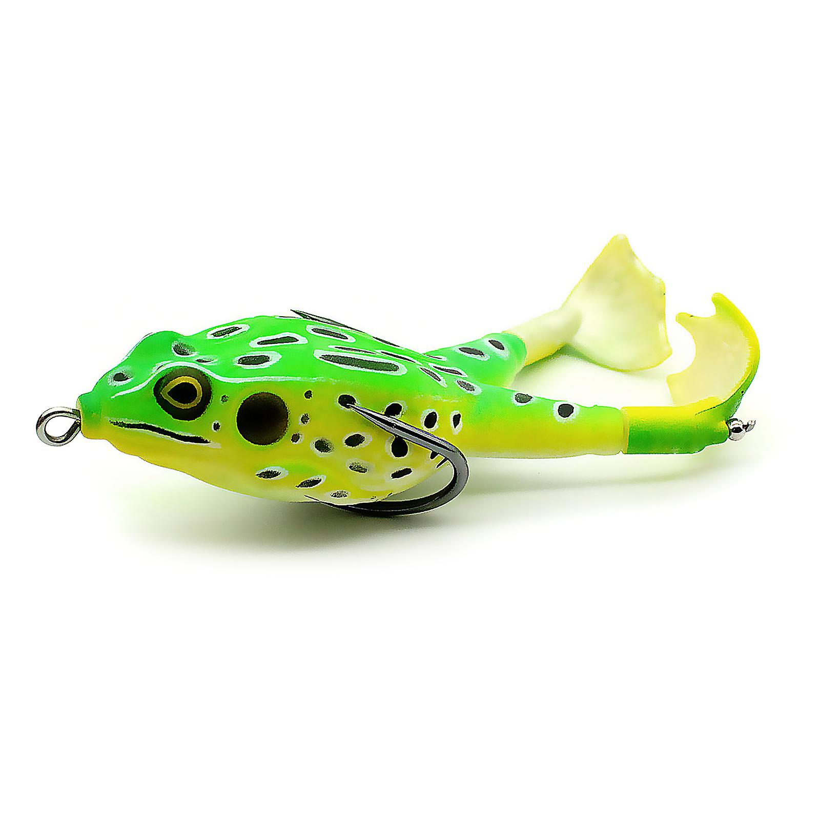 9cm Double Propeller Frog Shape Soft Bait Fishing Simulation Bait With Double Hook
