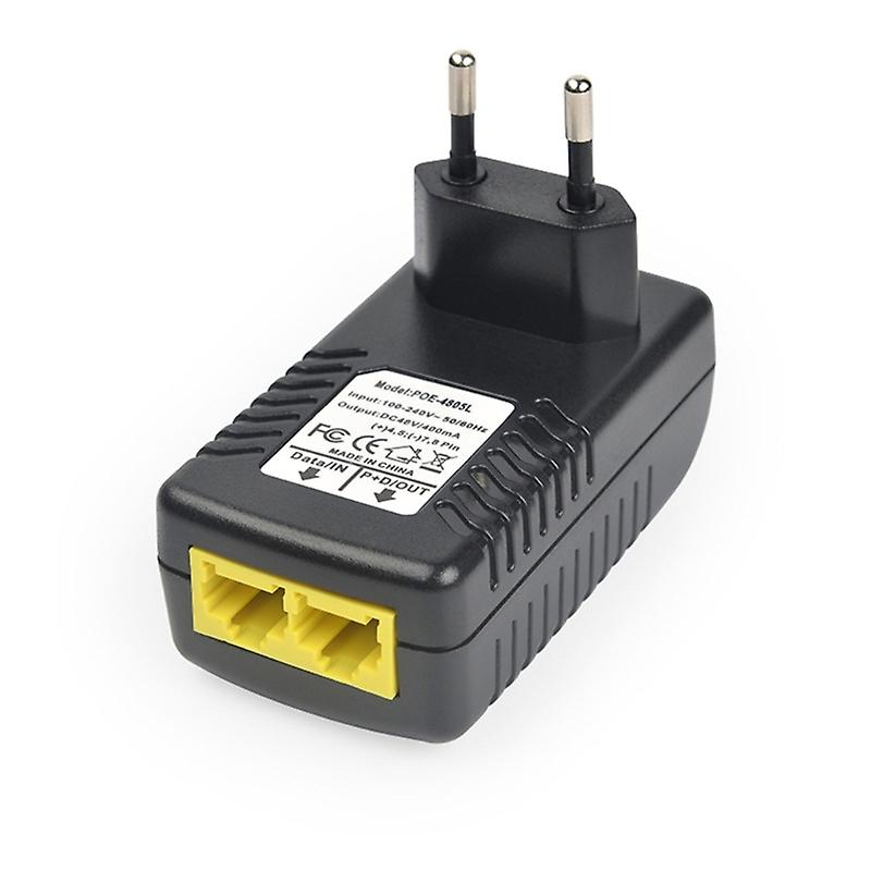 POE Injector AC100~240V Input Voltages Ethernets Adapter with Wall Plugs