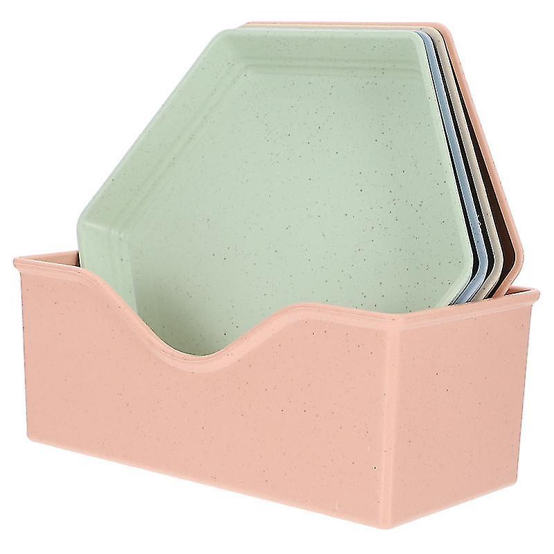 15X15cm Assorted Color-3 Plates 1 Set Wheat Straw Cutlery Bone Residue Plates Fruits Dishes Snack Pl