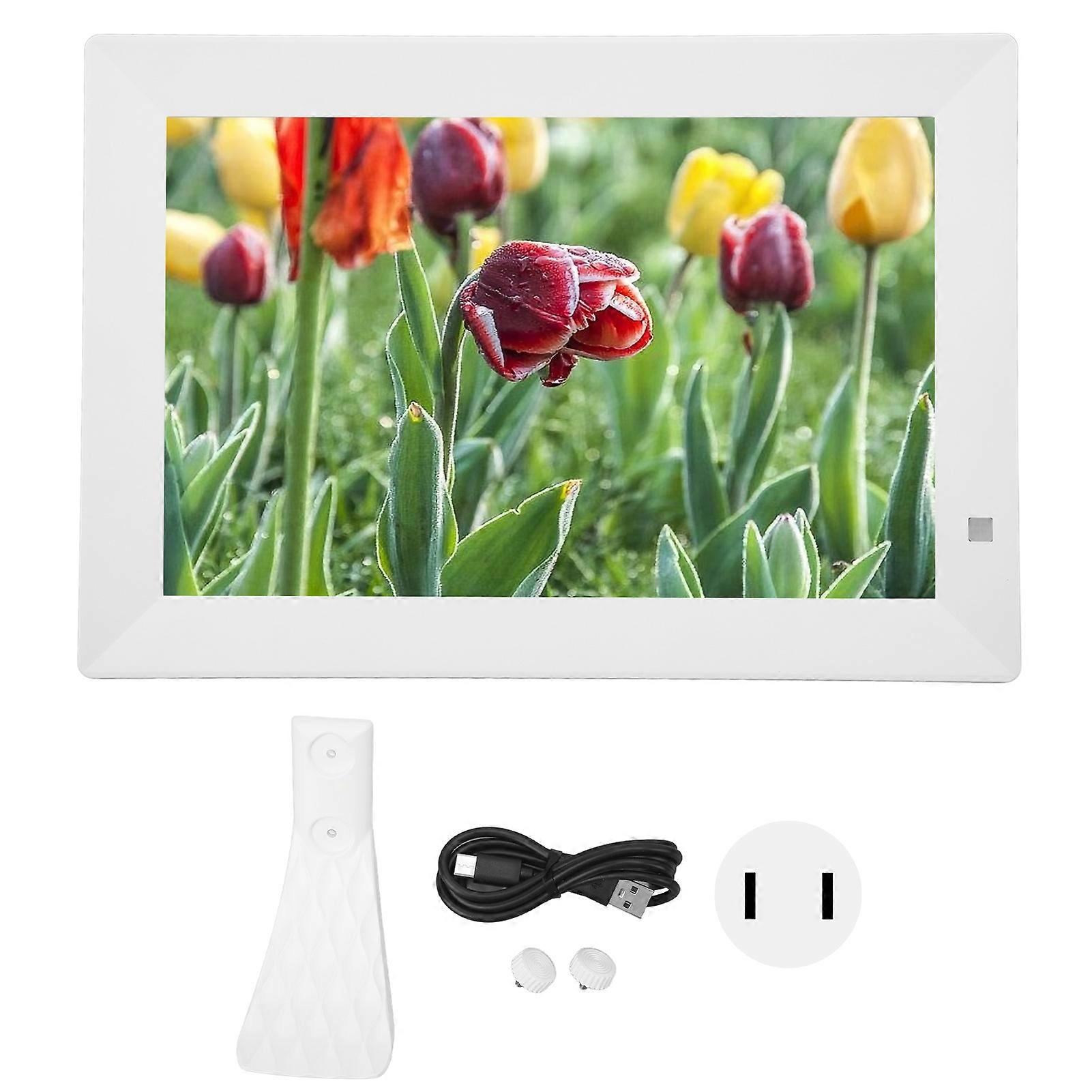 10" Digital Photo Frame: 1024x800, Motion Sensor, WiFi, MP3/MP4, Clock, US Plug