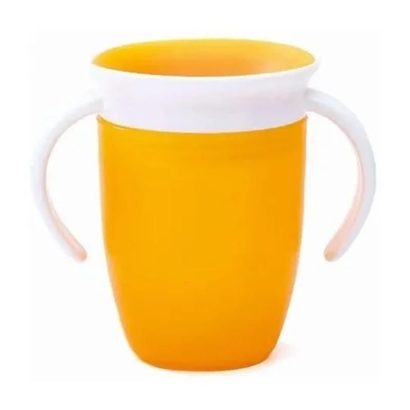 Croci Baby Silicone Training Cup, 240ml Capacity, 360 Degree Seal, Double Handle, for Home and Travel