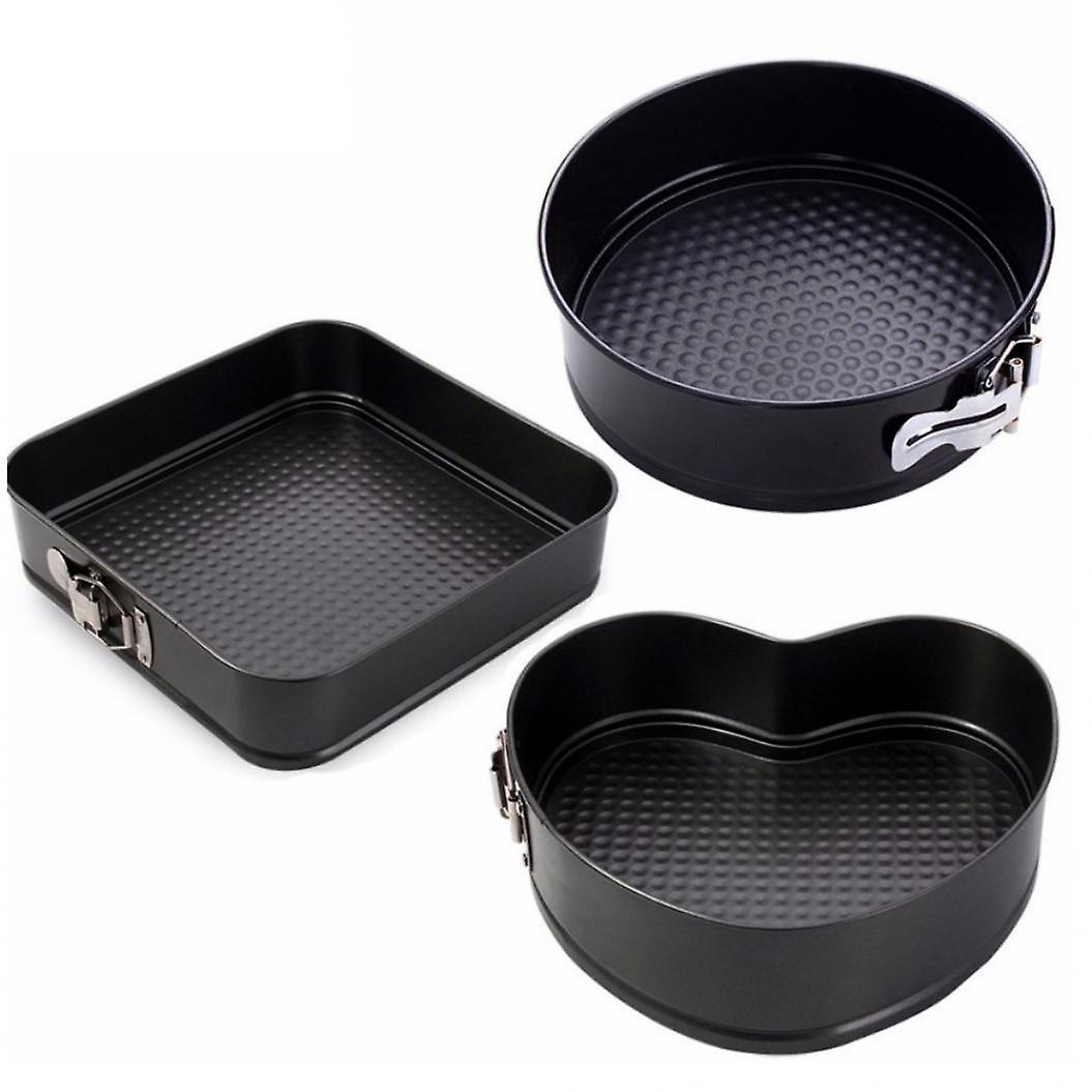 Non-stick Removable Bottom Round Heart Square Shape Cake Mold Bakeware Set