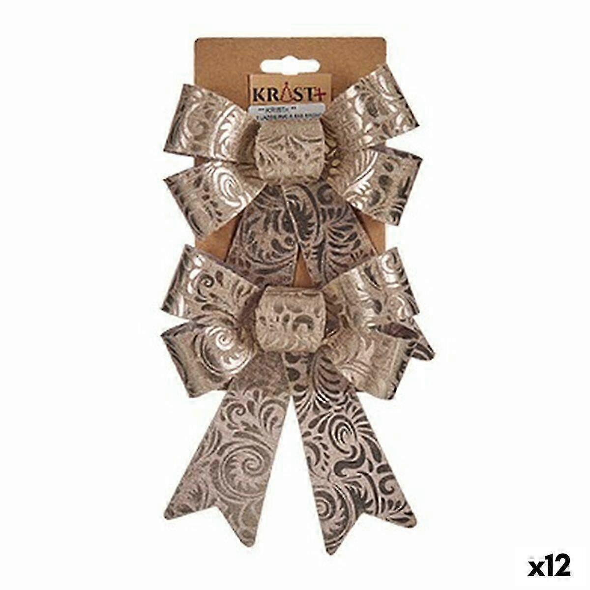 Loops Krist+ Bronze 15 x 4 x 16 cm 15 x 28 x 4 cm Christmas bauble (12 Units)