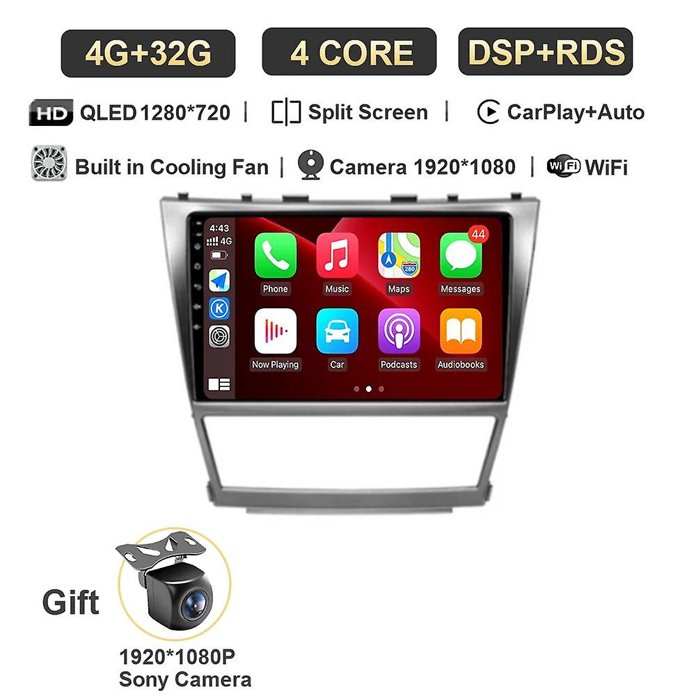 10" Car Radio Android 13 For Toyota Camry 7 Xv 40 50 2006-2011 Gps Multimedia Navigation Head Unit Wifi 4g Bt Stereo Receiver