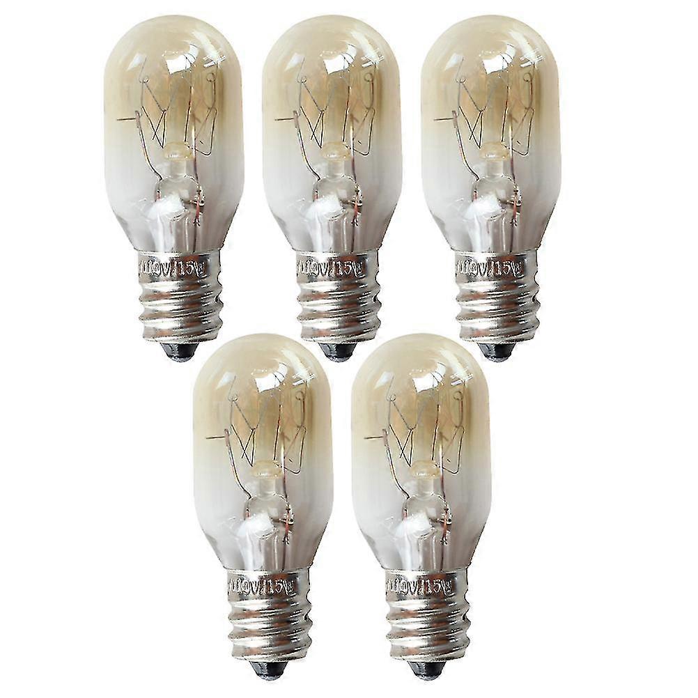 5PCS E12 15W Microwave Light Replacement Oven Heat-resistant Lamp Bulb