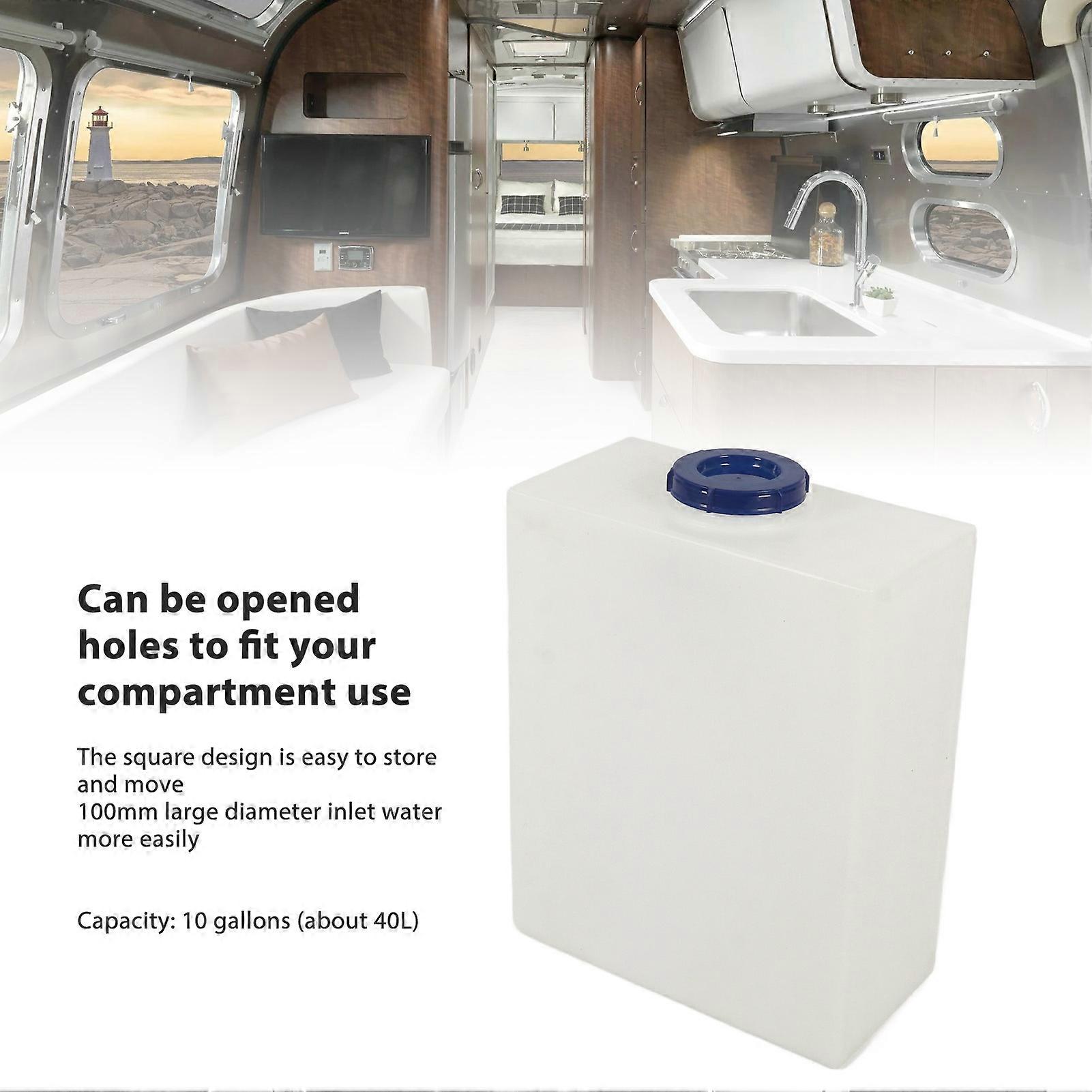 10 Gallons RV Water Storage Tank 19.7 X 15.7 X 7.9in Heat Cold