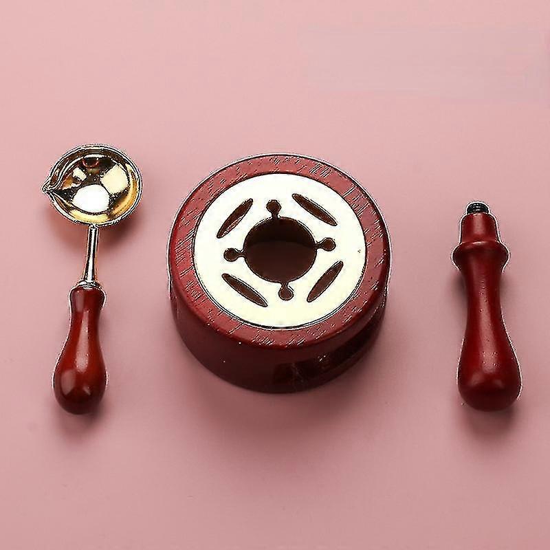 Wax Seal Kit, Wax Seal Stamp Warmer Stand With Wax Seal Spoon & Stamp Handle For Wedding Wax Envelope