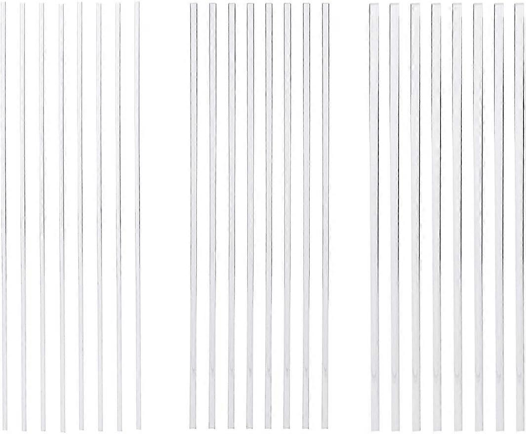 24Pcs 3 Sizes Bar Acrylic Support Rods for DIY Crafts Transparent Clear Round Dowel Sticks for Stacking