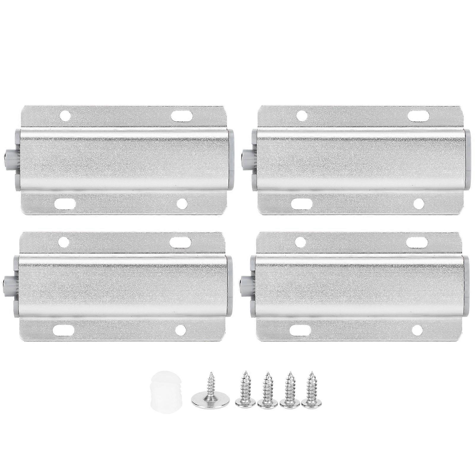 4 Sets Magnetic Push Open Latches Door Damper Handlefree Spring Selflocking Device