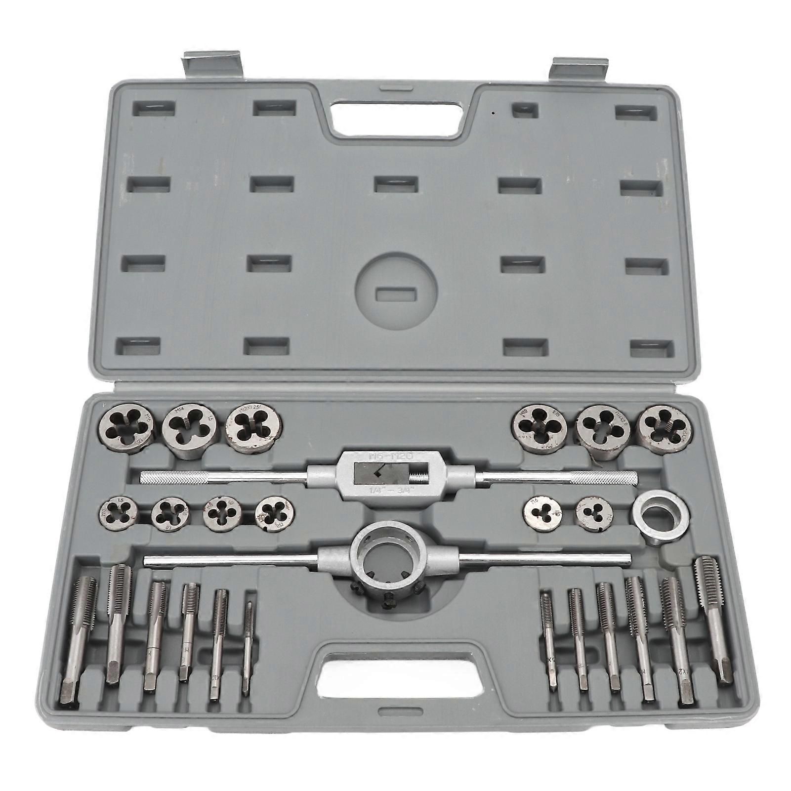 הקש על Die Set Metric M5? ערכת כלים להשחלת שיניים עדינות גסות M16 עם אביזרים מלאים