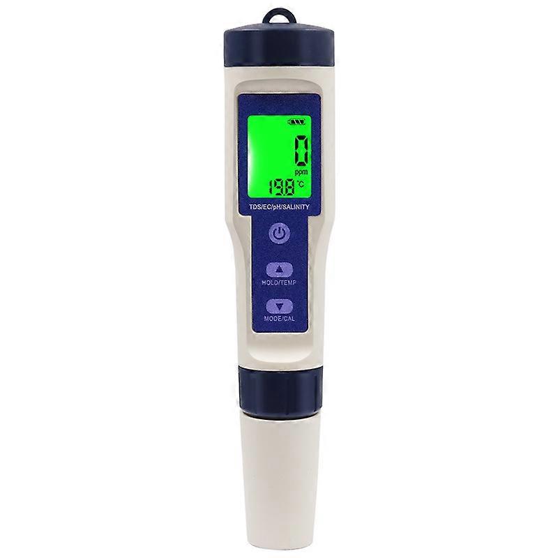 5-In-1 Water Tester Ec/Ph/ Tds /Salt /Temp