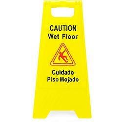 Precaución Wet Floor Sign, Inglés y Español