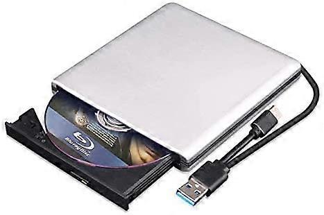 Sunrain  External  DVD Drive 3D, USB 3.0 and Type-C  CD DVD Reader Slim Optical P-611