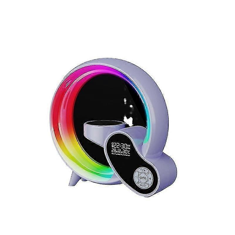 مكبر صوت بلوتوث إبداعي مميز ، منبه عرض رقمي متعدد الوظائف ، شحن لاسلكي