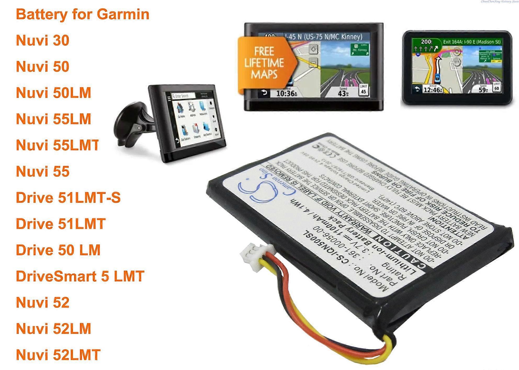 1100mAh Akku für Garmin Drive 50 LM 51LMT 5 LMT Nuvi 30 Nuvi 50 50LM Nuvi 55 55LM 55LMT 52LMT 52LMT