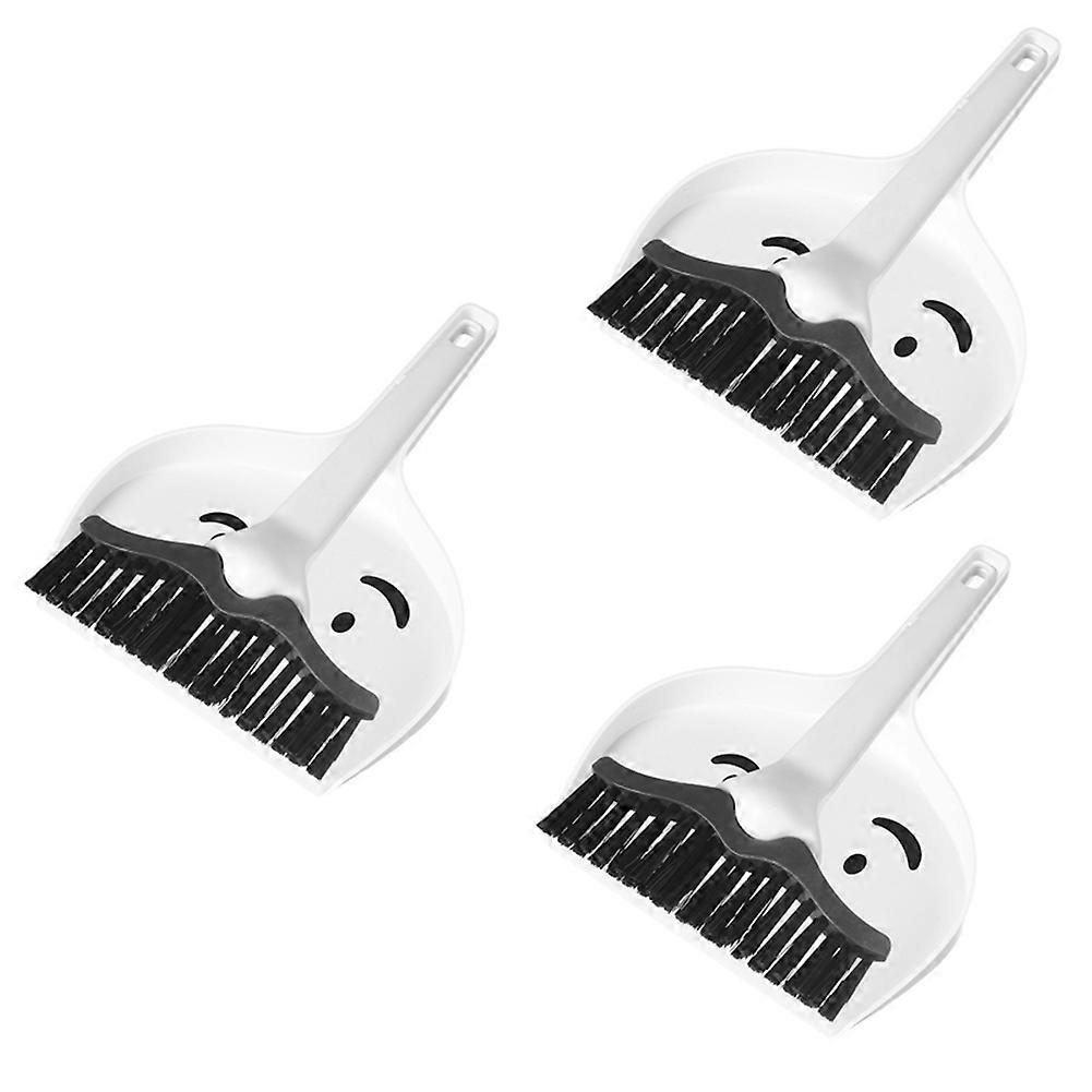 Desktop Cleaning Mini Broom Set Keyboard Cleaning Brush with Dustpan Small Broom Set Big Beard Broo