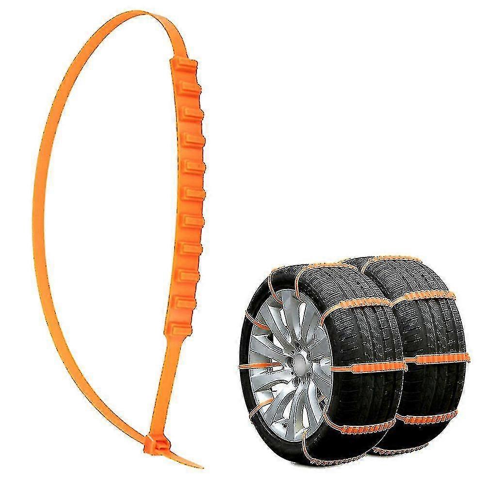 10pcs Portable Tire Chains Adjustable Zipper Reusable Car Snow Chains Universal Emergency Snow Tire Chains