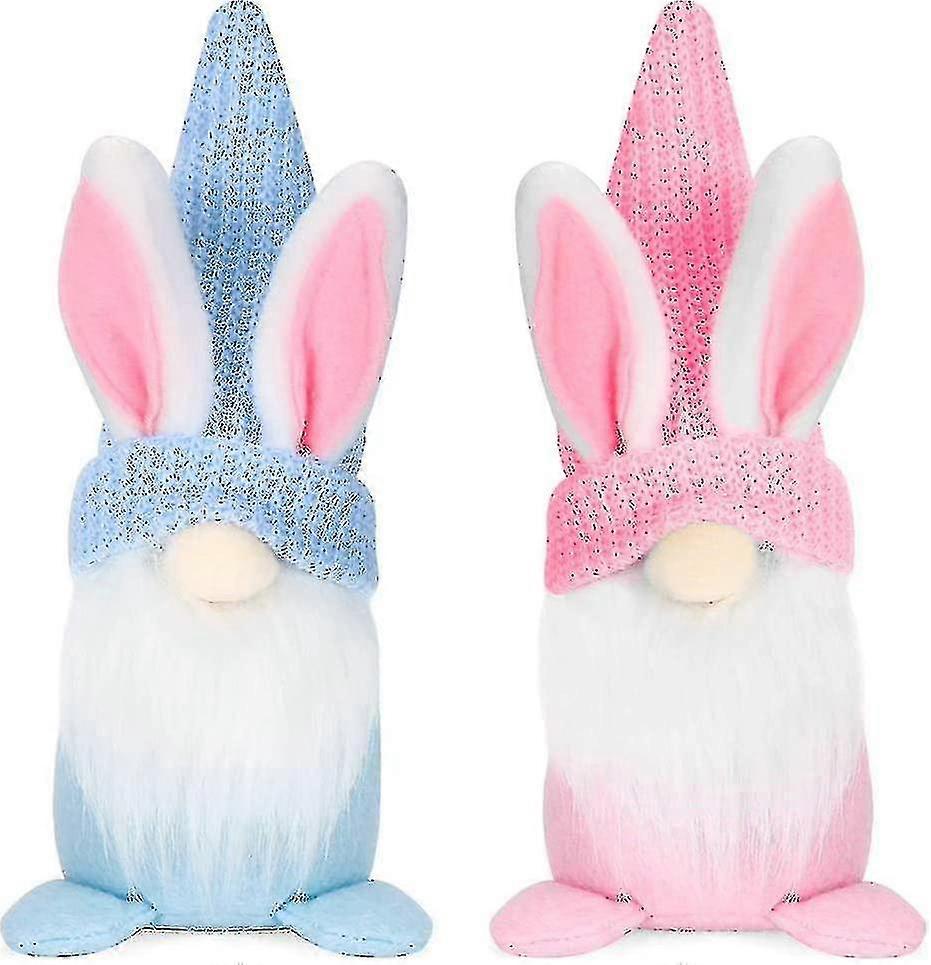 2 Plush Dolls Dwarf Rabbit Ornaments