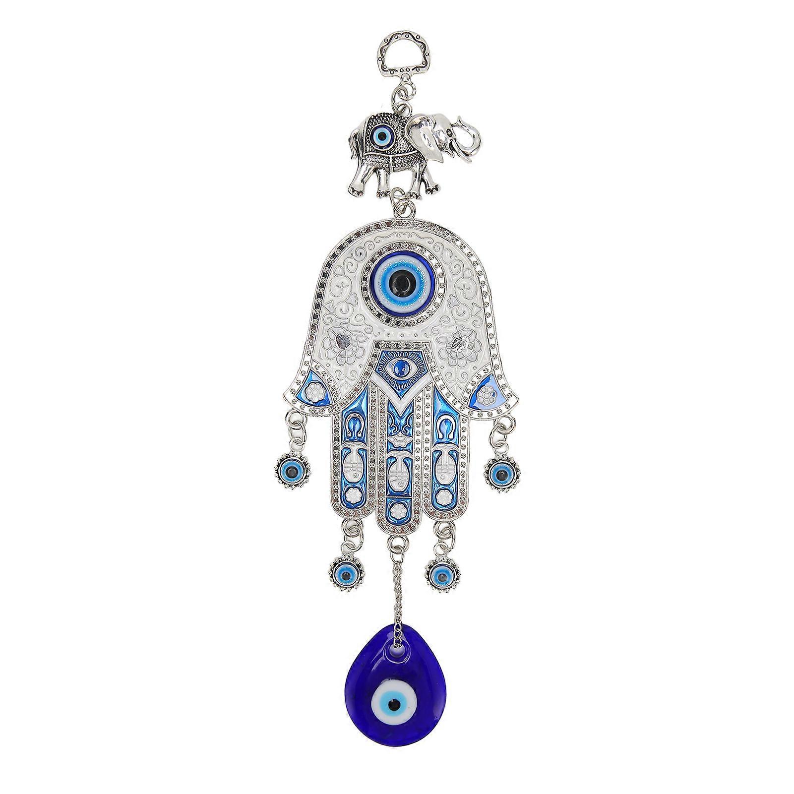 العين الزرقاء سيارة معلقة زخرفة جذابة حماية اليد تميمة سيارة مرآة ديكور معلقة لجدار باب الردهة