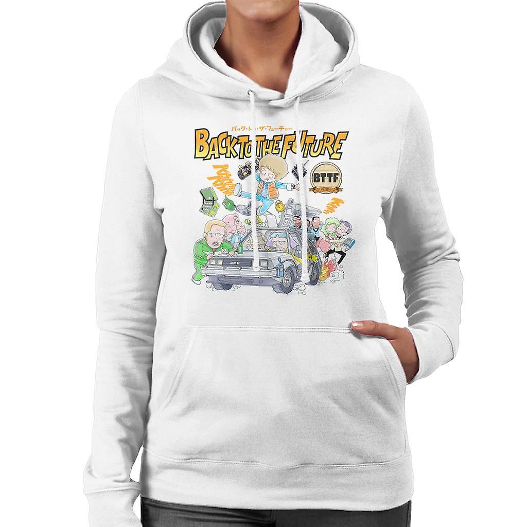 Back To The Future Comic Kanji Women's Hooded Sweatshirt