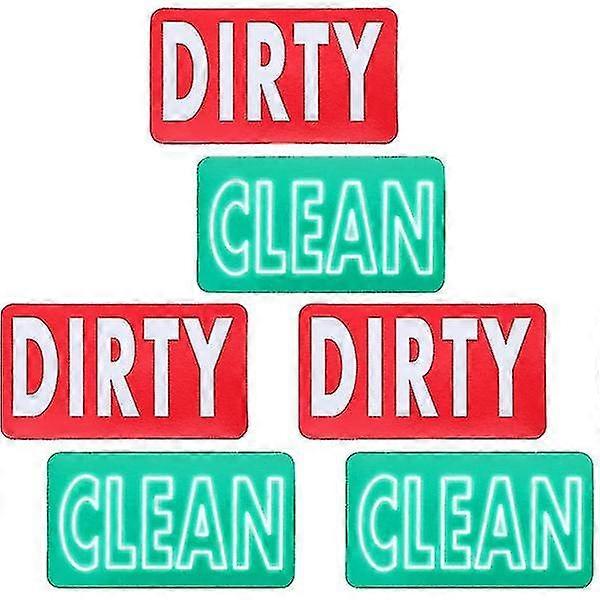 3 Pcs Useful Magnetic Indicator Dual Side Cleaning Sign Dishwasher Magnet Sign