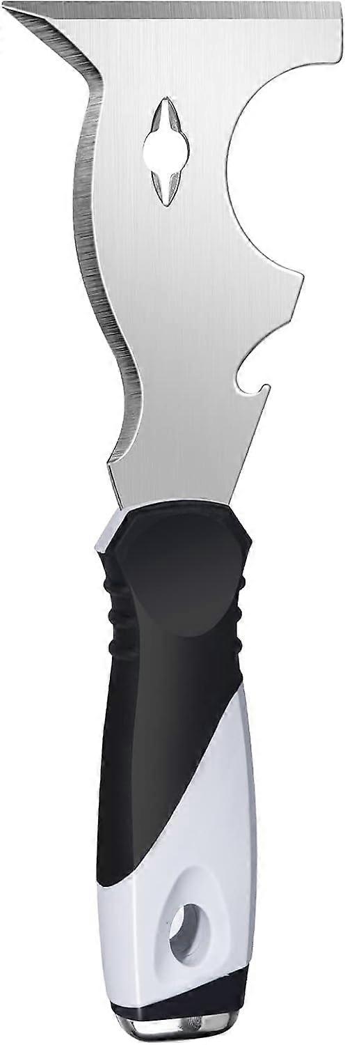 Putty Knife, Paint Scraper 10 in 1 Putty Knife Multi-Use Painters Tool, Taping Knife, Paint Scraper Tool for Wood, Metal Scraper with Hammer End, Razo