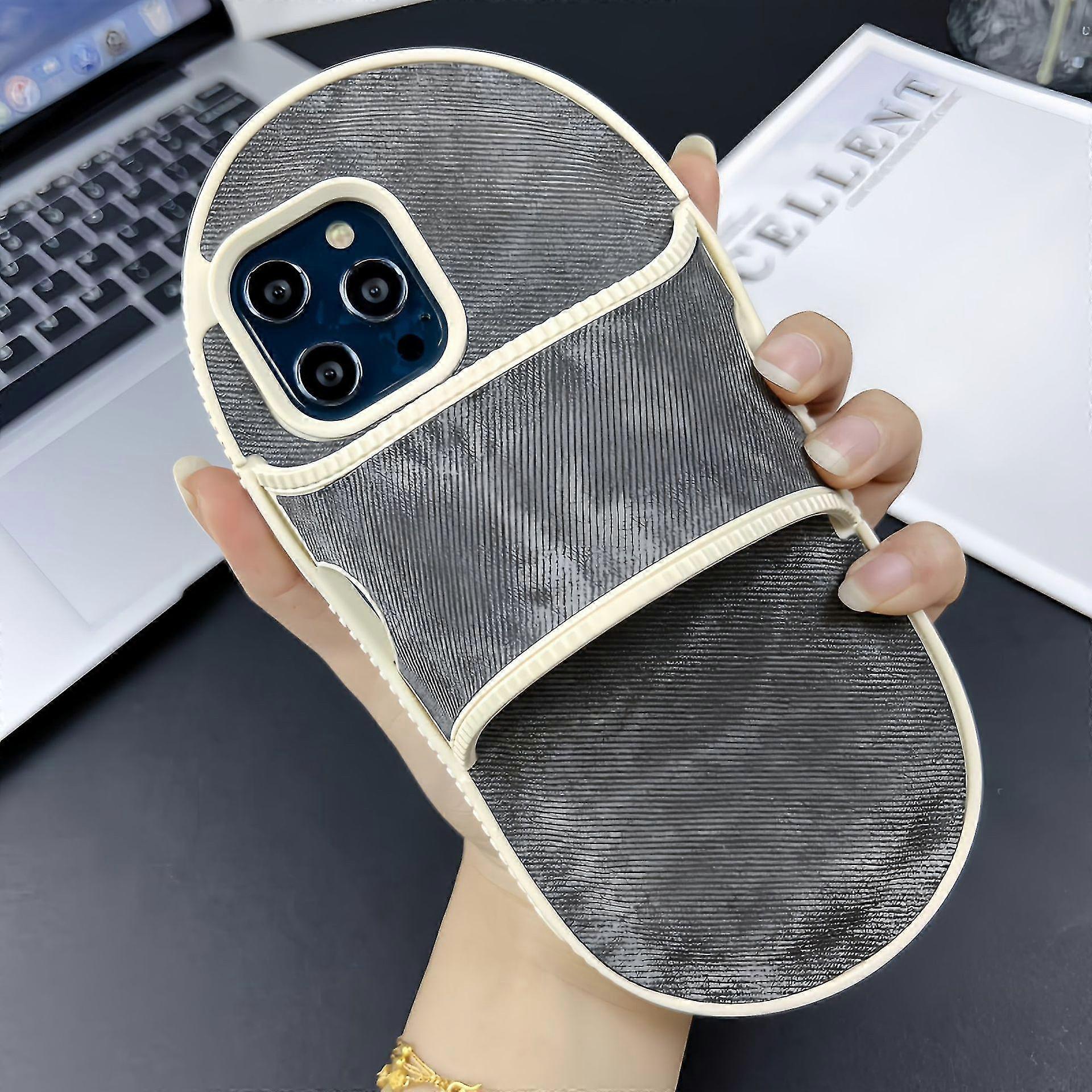 TPU Denim Slipper Design Phone Case For iPhone 12 6.1 inch/ 12 Pro 6.1 inch, with Mirror