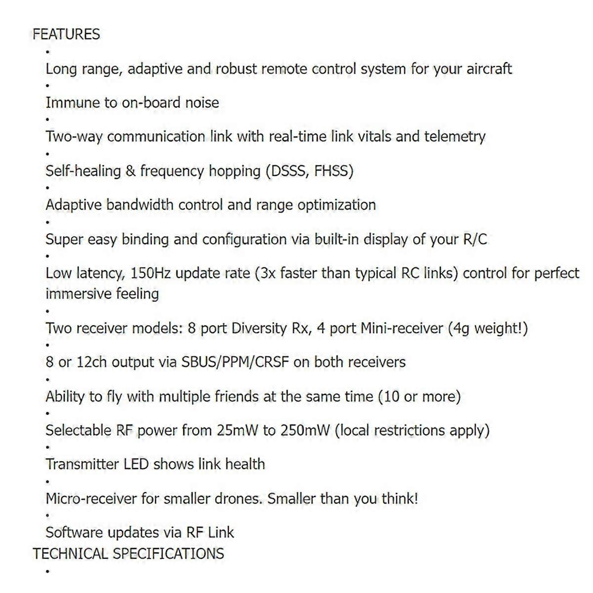 Micro-Type Transmitter CRSF TX V2 915 Mhz Long Range Radio System for RC Multicopter Racing Drone