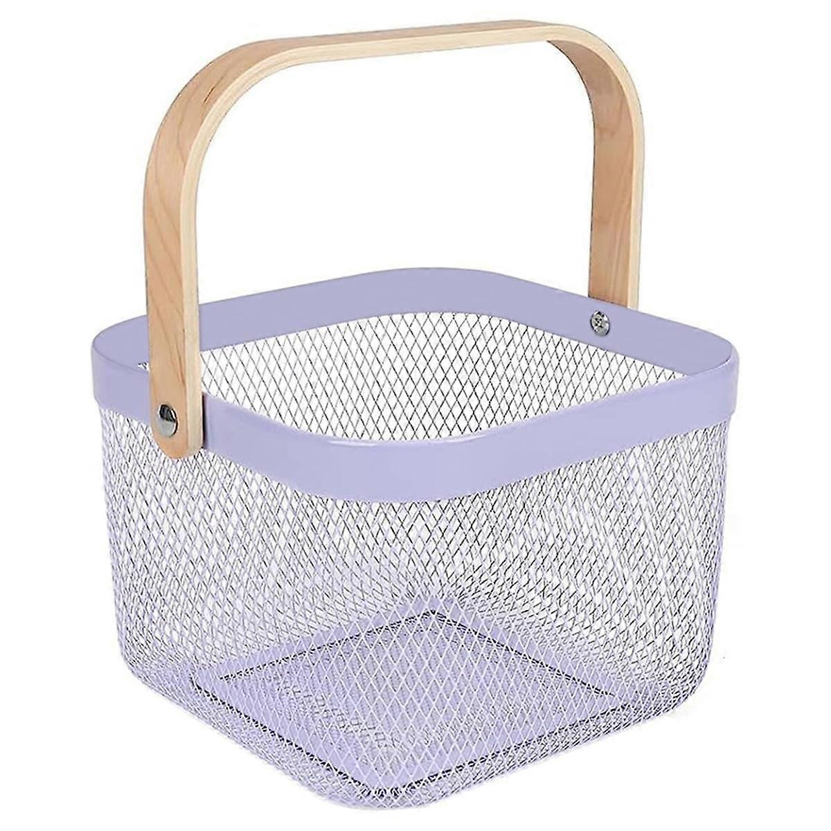 Metal Mesh Basket, Multi-Functional Hanging Kitchen Baskets Fruit Basket with Handle for Kitchen Ba