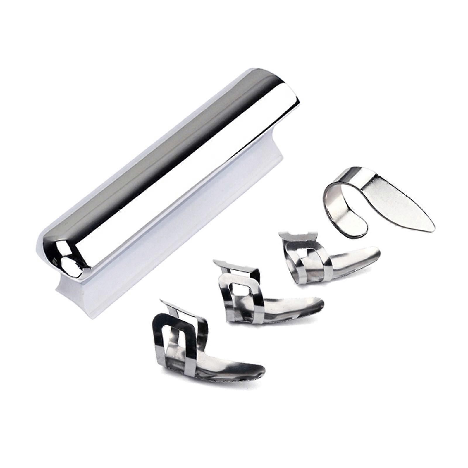 Rostfritt stål tumfinger plockar plektrum för gitarr elgitarrdelar