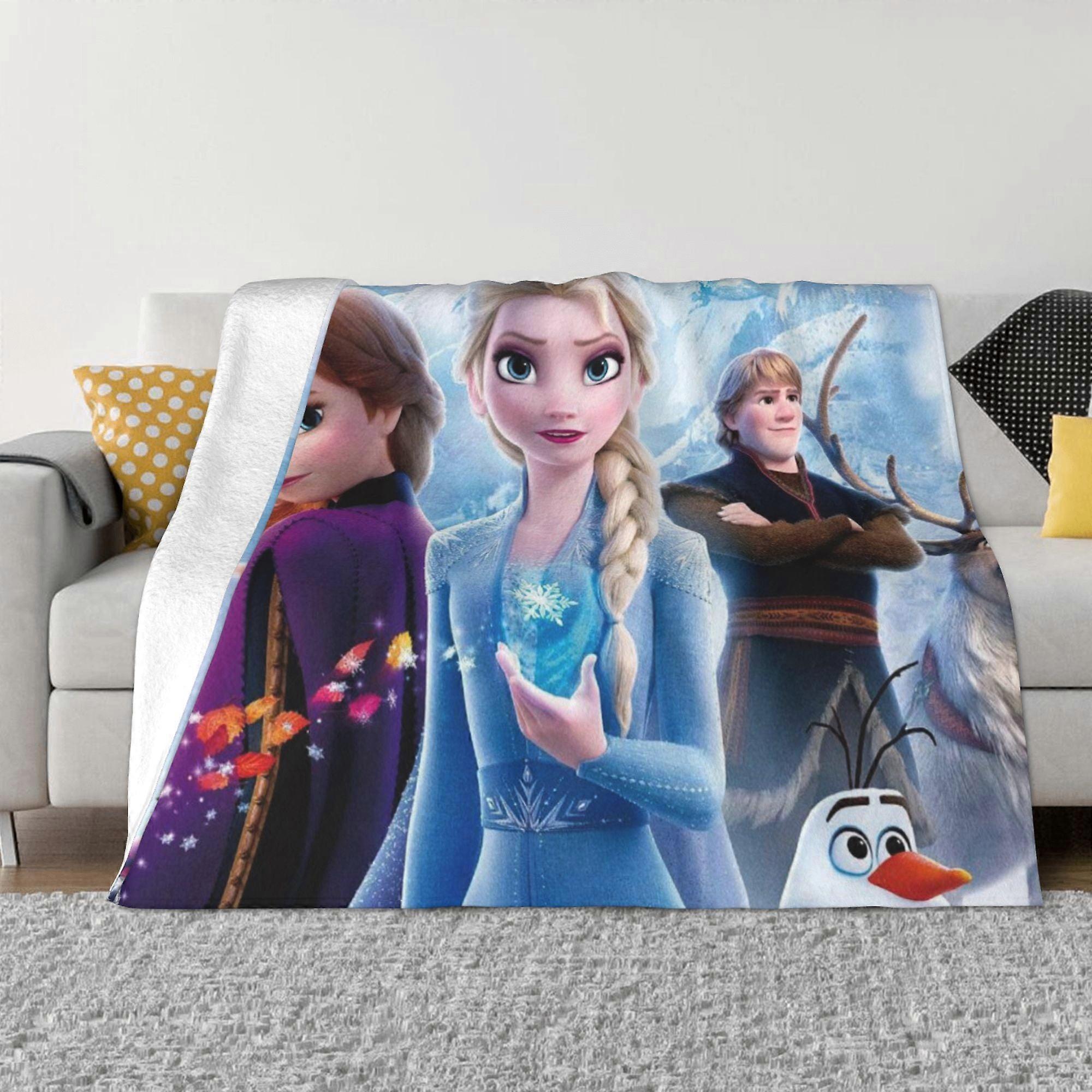 Frozen Fleece Blanket Super Soft Cozy Throw Blanket , Lightweight Fuzzy Comfy Flannel Blanket Warm Plush Throw Blankets For Couch, Sofa, Bed