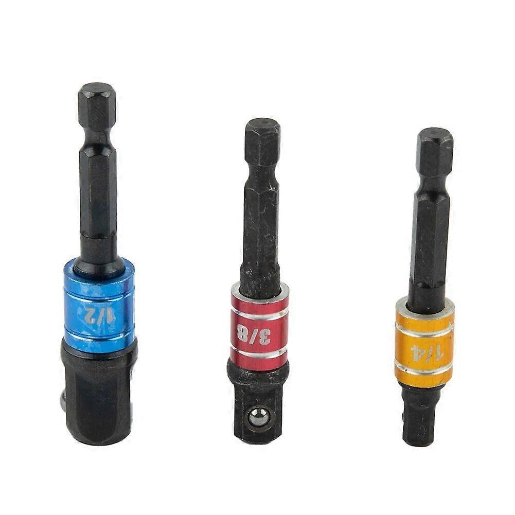 1 Pc Drill Socket Adapter Impact Driver With Hex Shank Extension Bar 1/4 3/8 1/2 Replacement Accessories Power Wrench Parts