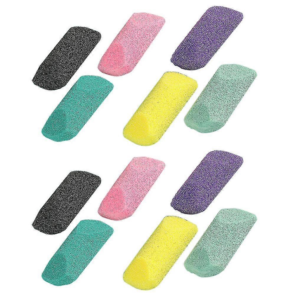 Pumice Sponge For Feet, Pedicure Stone Callus Remover & Foot Scrubber Bulk Pack Of 6(assorted Colors)
