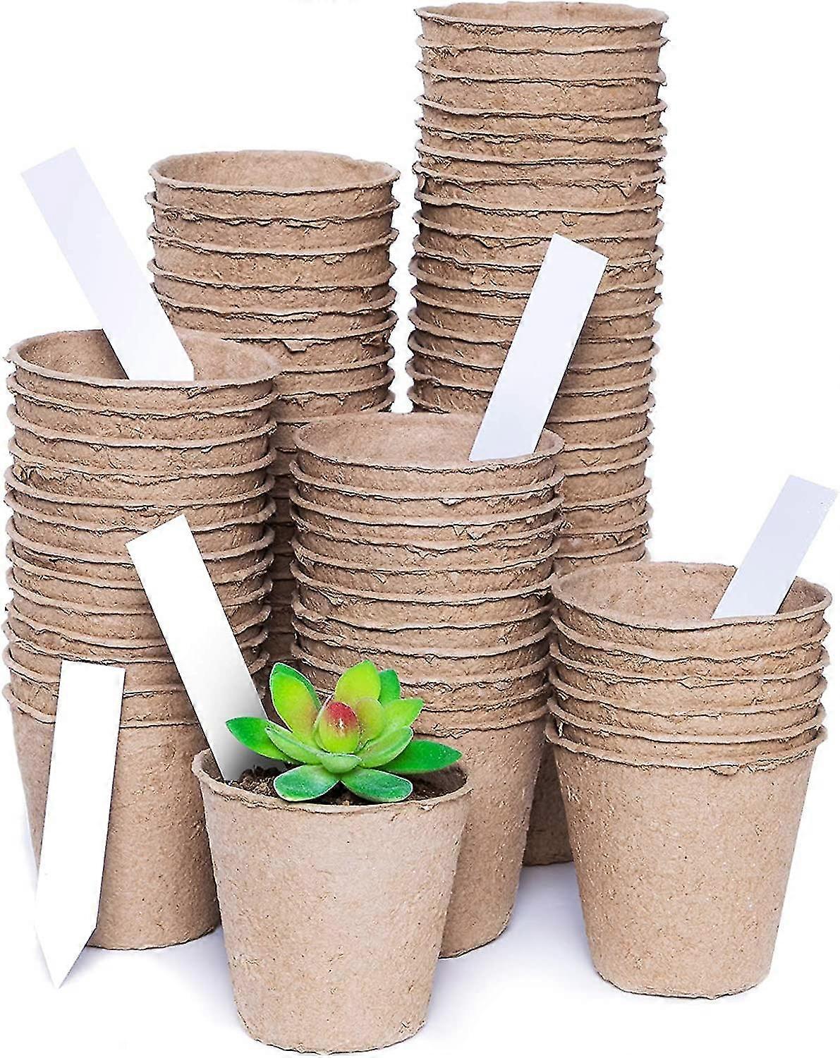 110 Pack 3.2" Peat Pot Seed Starter Biodegradable