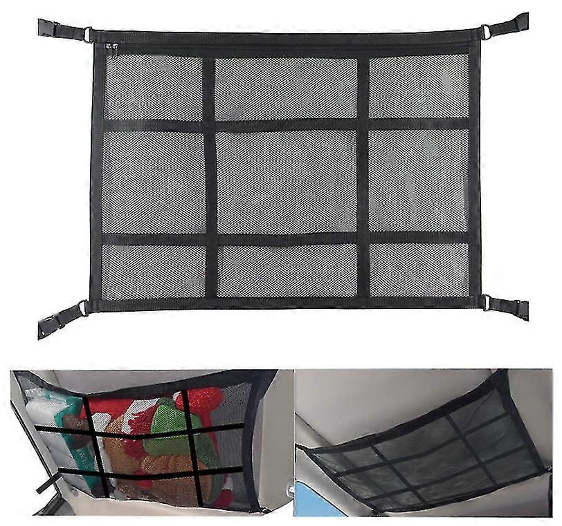 Car Ceiling Cargo Net Pocket Mesh Storage Bag Car Ceiling Organizer