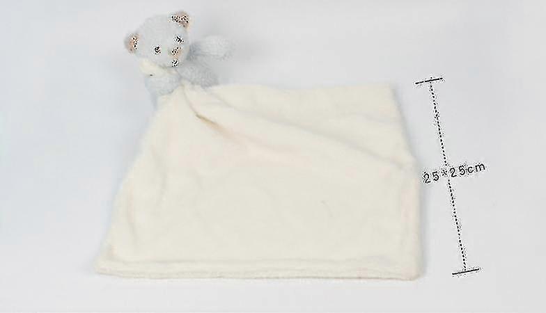 Bear Security Blanket, Baby Soothing Blanket With Animal Head, Baby Plush Blankie
