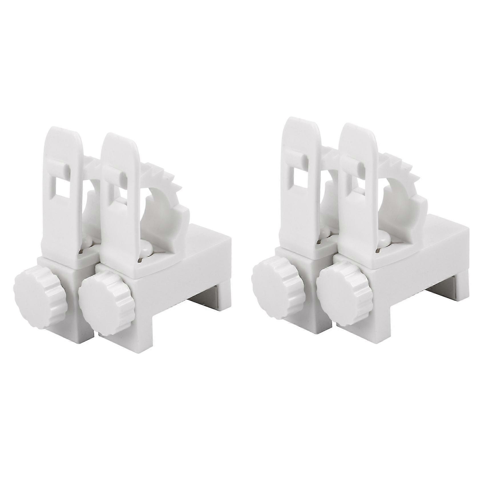 4pcs Adjustable Crossbar Rod Support Clamp Holder Curtain Rods Bracket Towel Storage Rack Hanging H