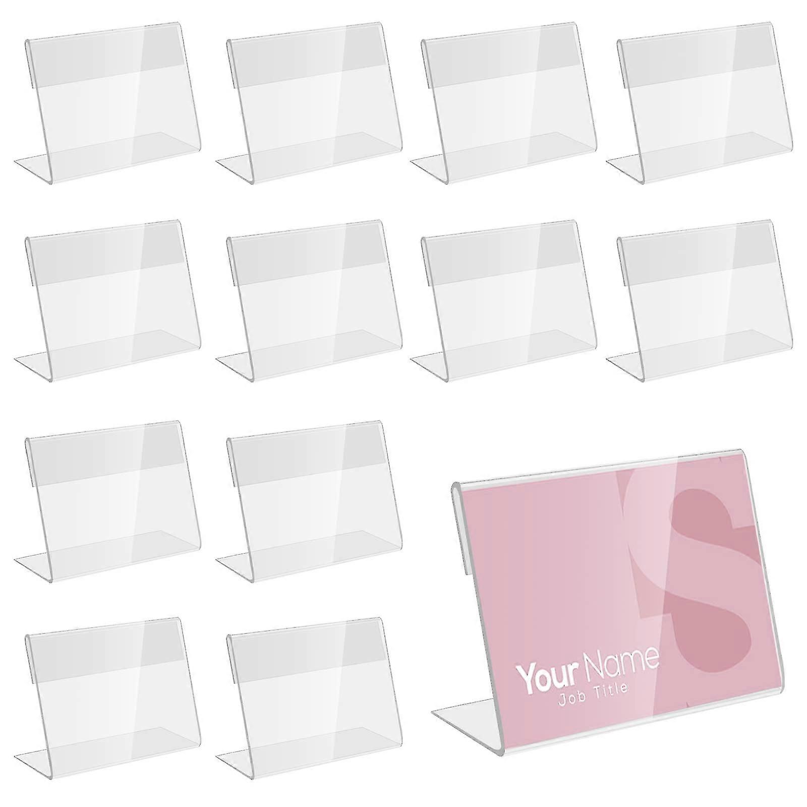 30 Pcs Price Tag Card Holder Clear Acrylic Business Card Holder Price Tag Name Card Shelf