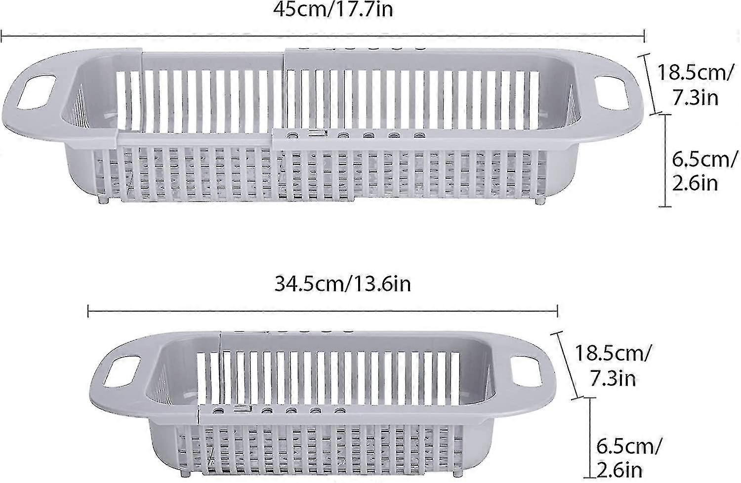 Kitchen Drain Basket, Sink Colander, Multifunction Extendable Vegetable