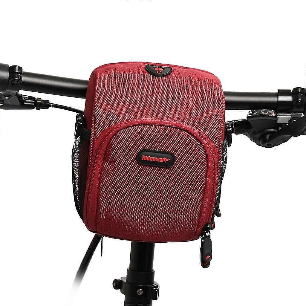 Bicycle Handlebar Bag ,waterproof Bicycle Front Bag ,red