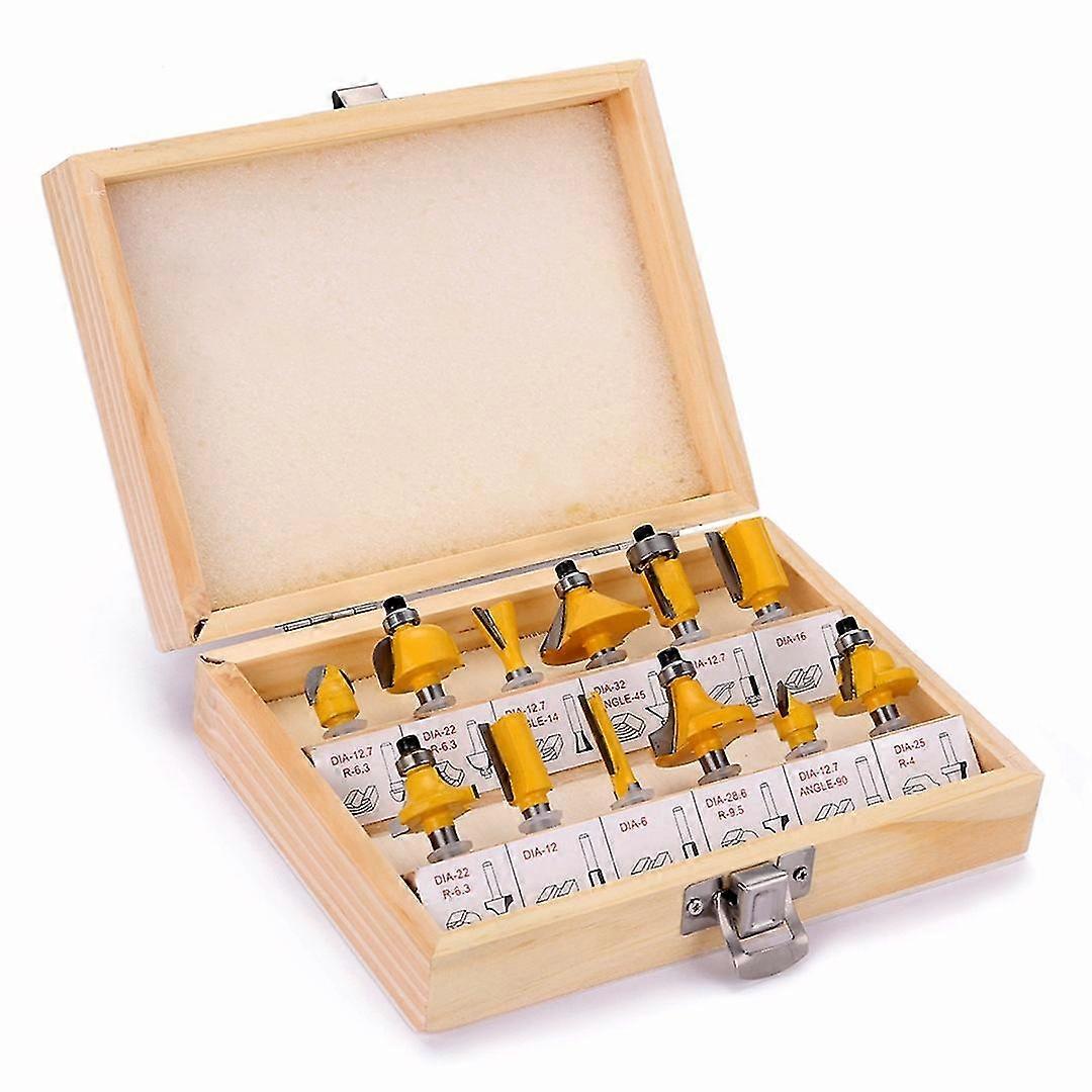 Shank Tungsten Carbide Tipped Router Bit Set